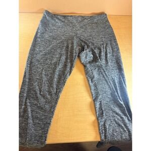 Express Space Dye Leggings Charcoal Gray Heathered Athletic Yoga Pants Size L